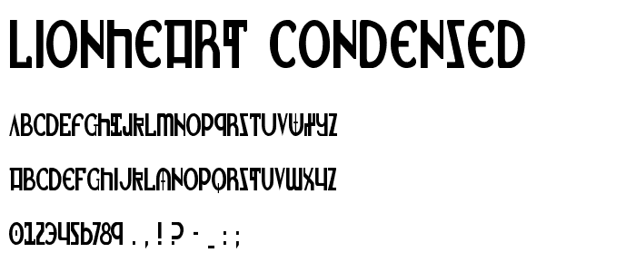Lionheart Condensed font